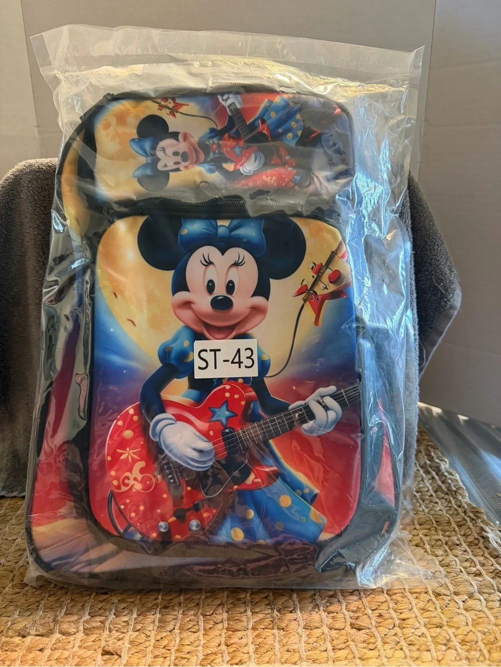 Canvas Disney Minnie Mouse Rock Star Kids Backpack NWT